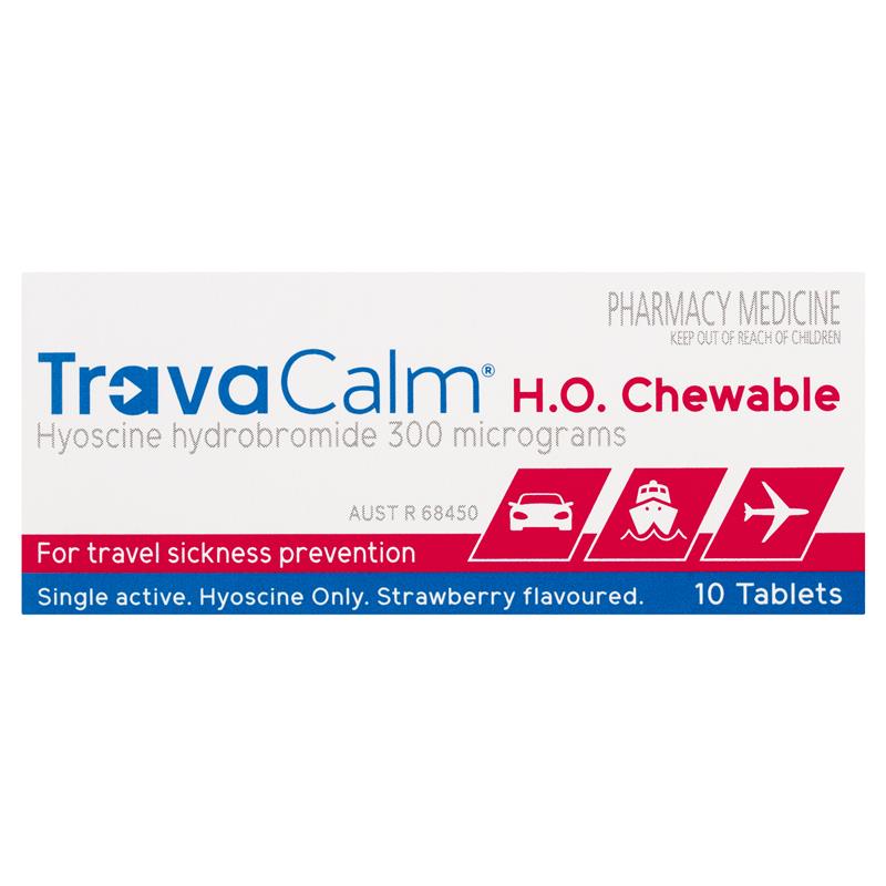 Travacalm Travel Sickness HO 10 Tablets gallery image