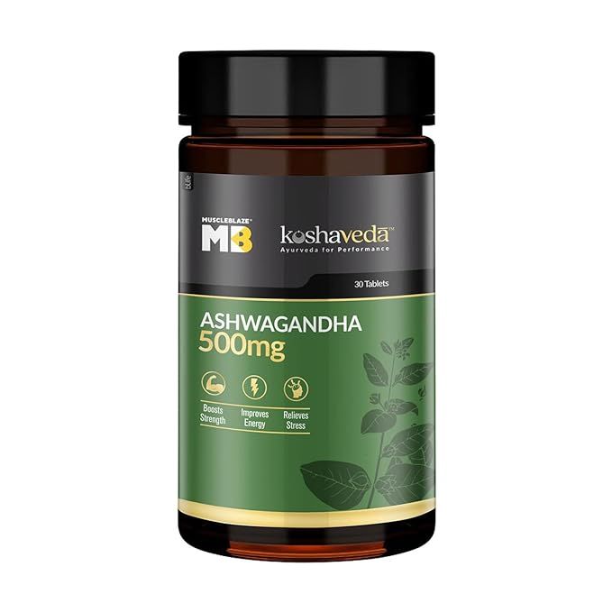 MuscleBlaze Ashwagandha 500mg Tablets | 60 Tablets