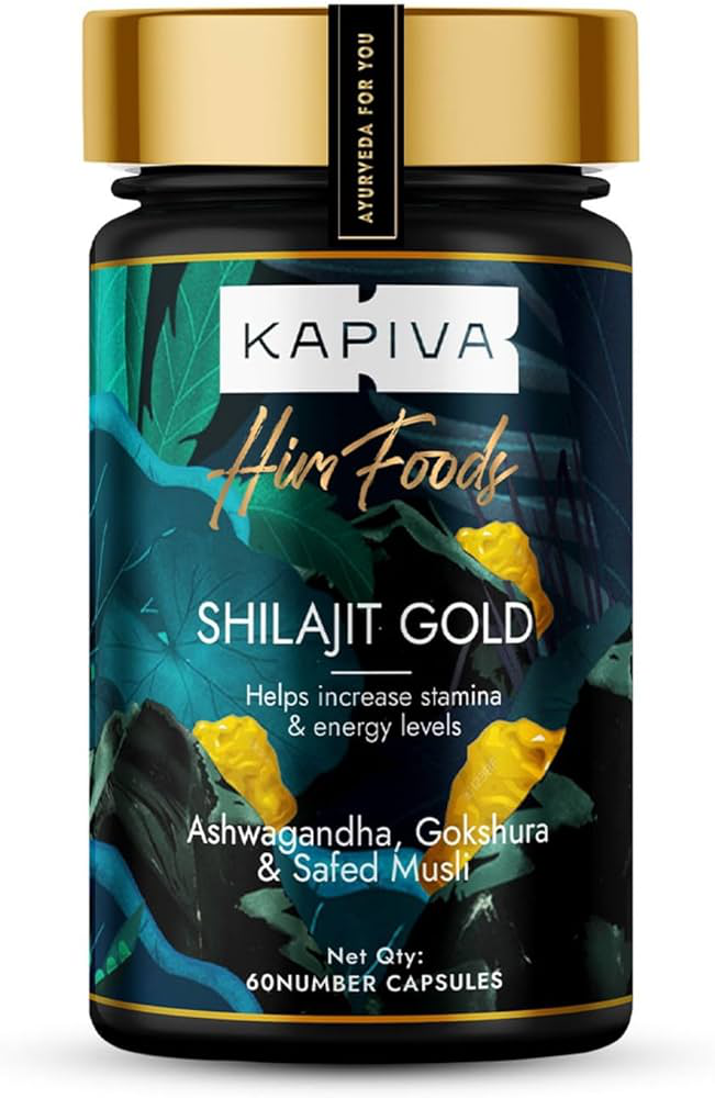 Kapiva Shilajit Gold with Ashwagandha | 30 Capsules