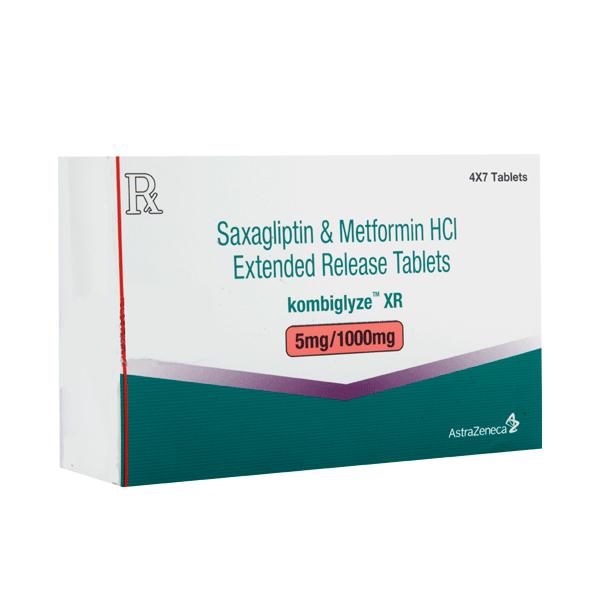 Kombiglyze XR (Saxagliptin and Metformin) 5mg/1000mg 28 Tablets gallery image